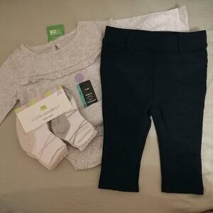 Soft and Sparkly Baby Girl Outfit, 3-6 Months. All Pieces BNWT.